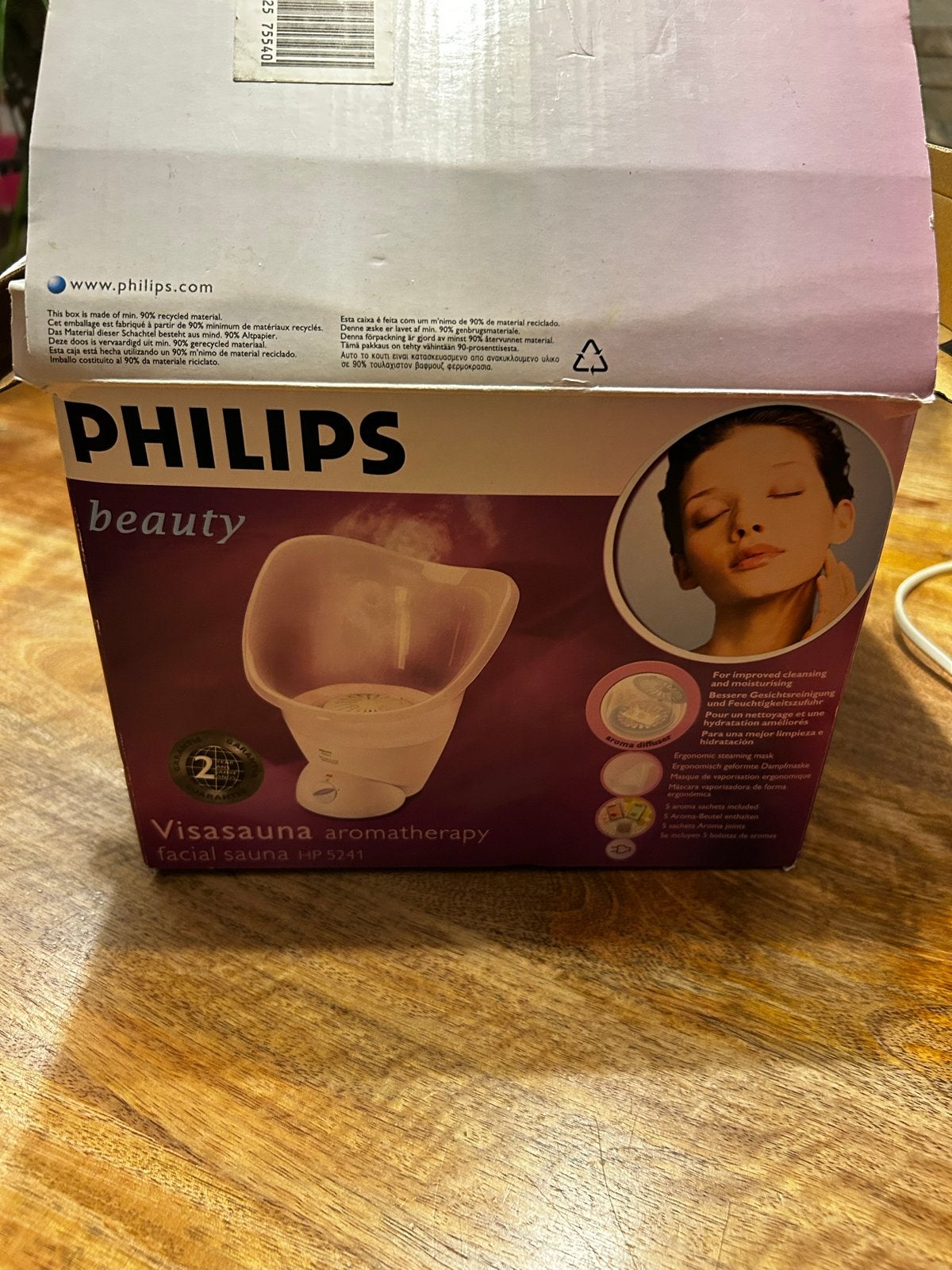 Philips Visasauna Aromatherapy Gezichtssauna HP5241, Ophalen of Verzenden, Zo goed als nieuw, Overige typen