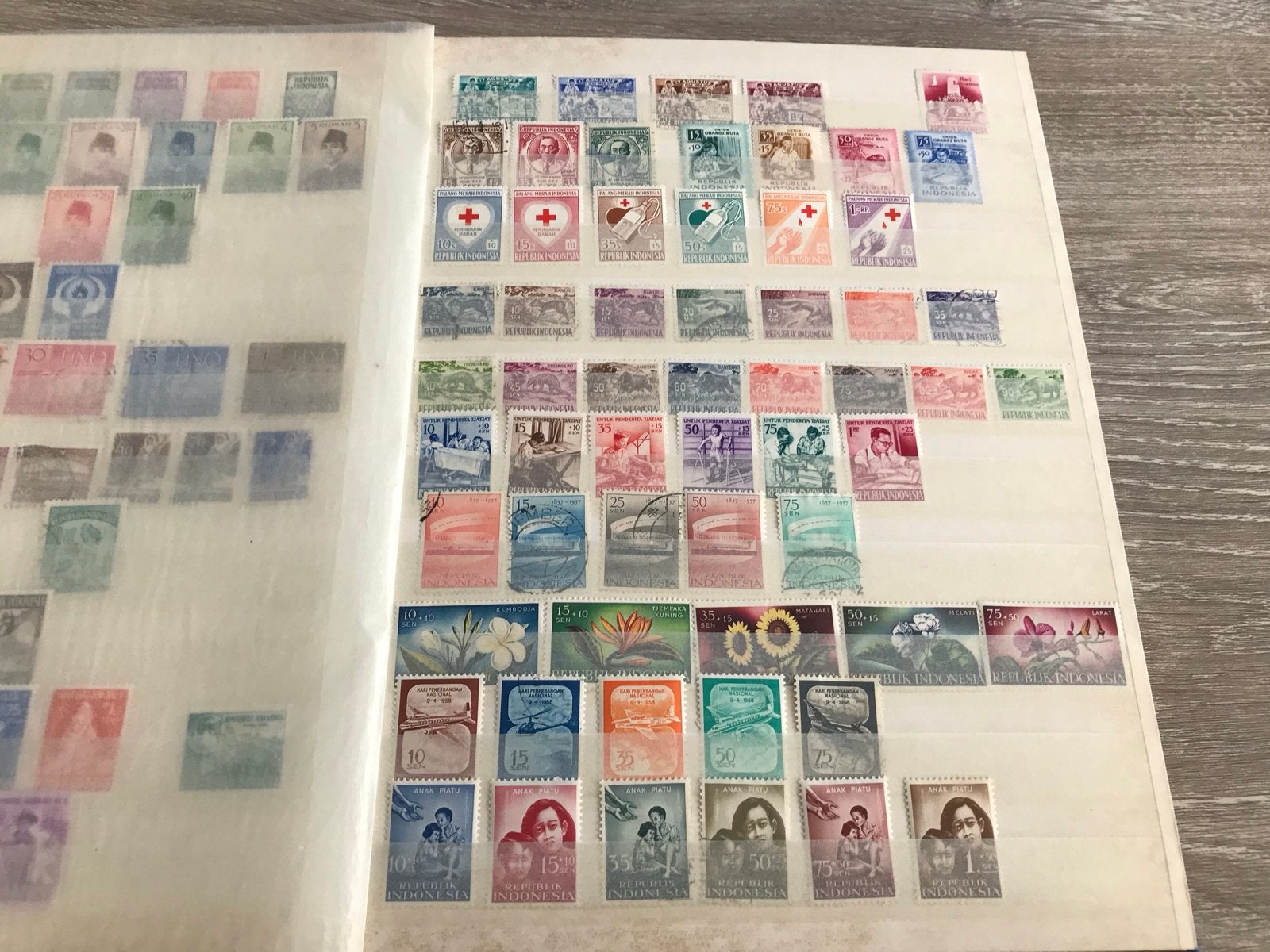 Grote verzameling postzegels Indonesië in album, Ophalen of Verzenden, Na 1940, Gestempeld
