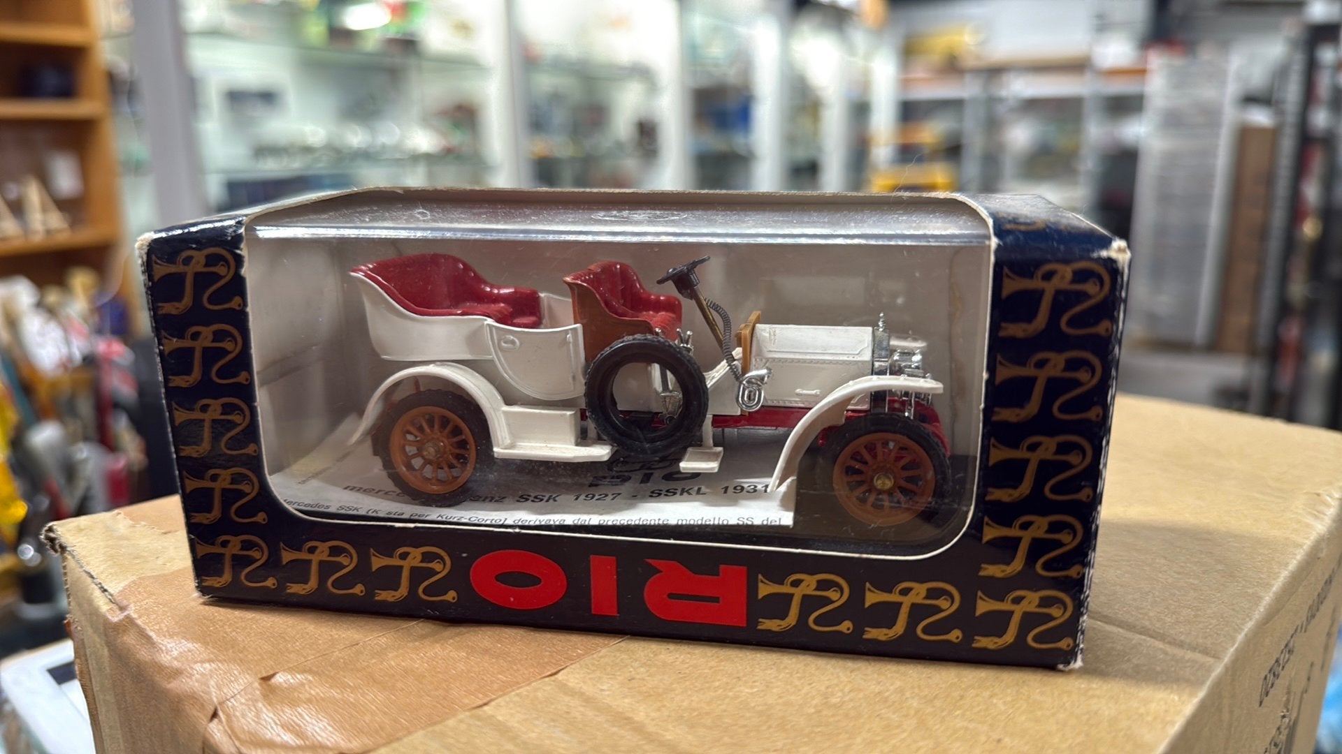 rio schaal model 1:43 mercedes benz ssk 1927, Overige merken, Rio, Auto, Verzenden
