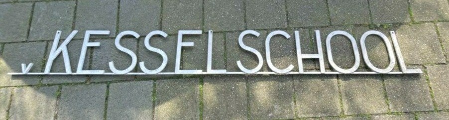 Letters van de Van Kesselschool, Verzamelen, Ophalen of Verzenden, Gebruikt, Reclamebord