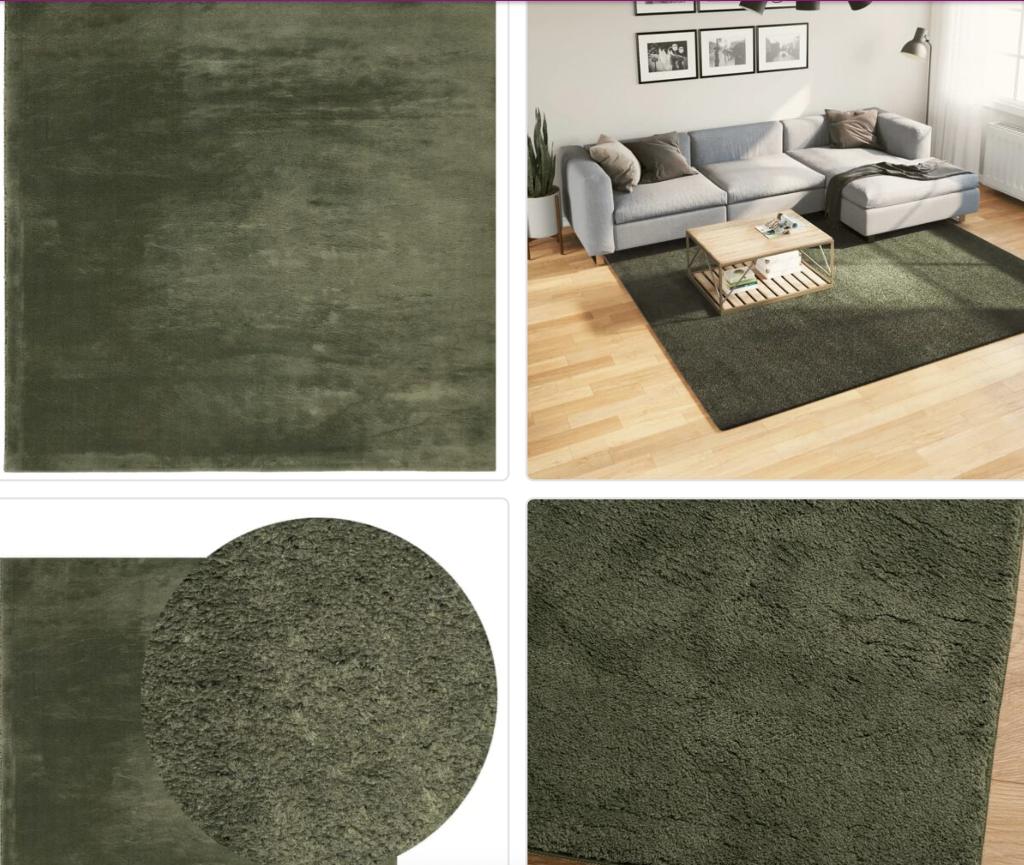 vloerkleed Bosgroen 240x240 Huarte, Huis en Inrichting, Stoffering | Tapijten en Kleden, Ophalen, 200 cm of meer, Zo goed als nieuw