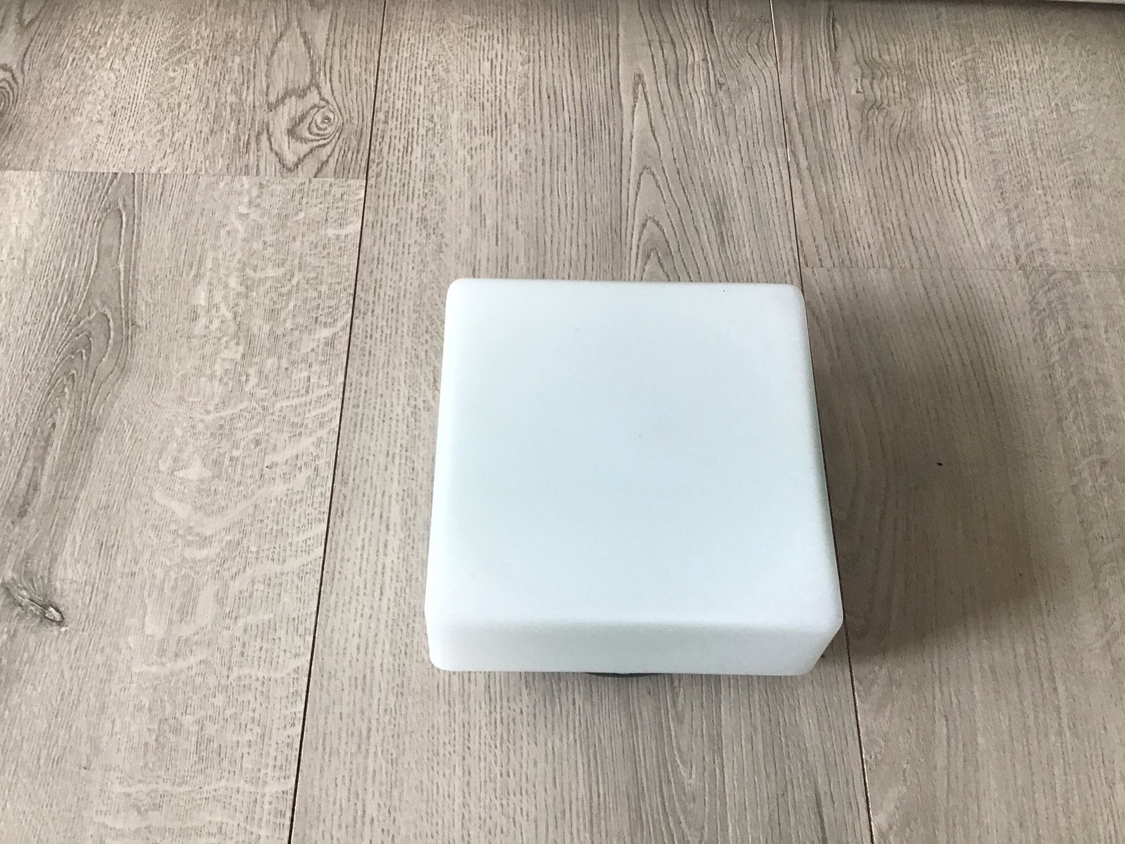 Herda vintage vierkante opaline plafonnière, Bauhaus, Ophalen of Verzenden, Herda, Glas