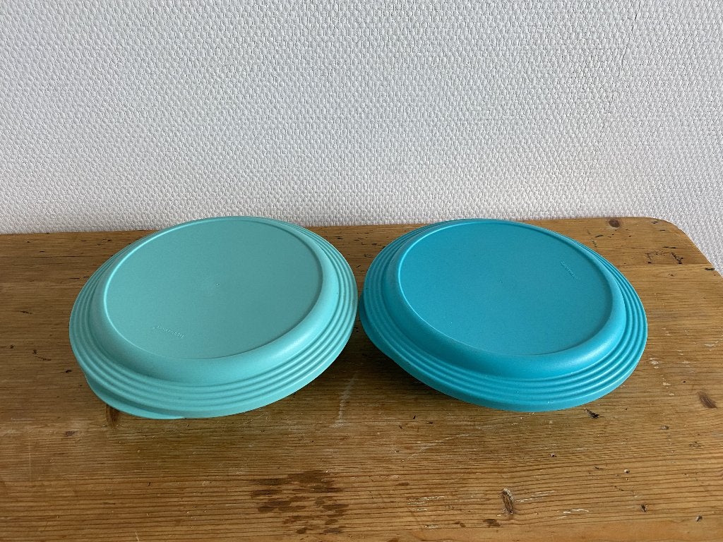 2 Tupperware Schaaltjes ( 700 ml, blauwgroen ), Ophalen of Verzenden, Gebruikt, Schaal