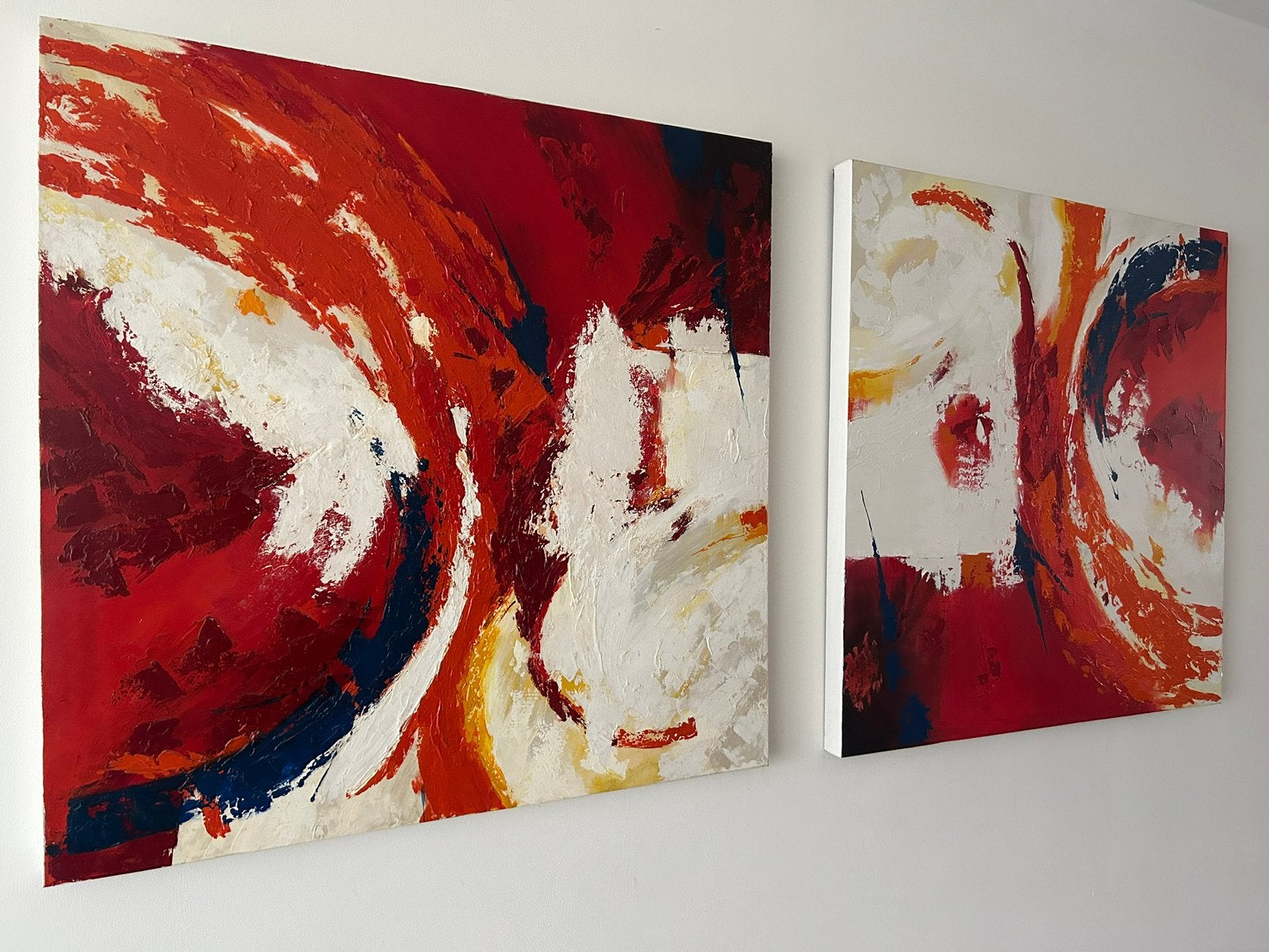 Twee schilderijen (cobra art), Ophalen
