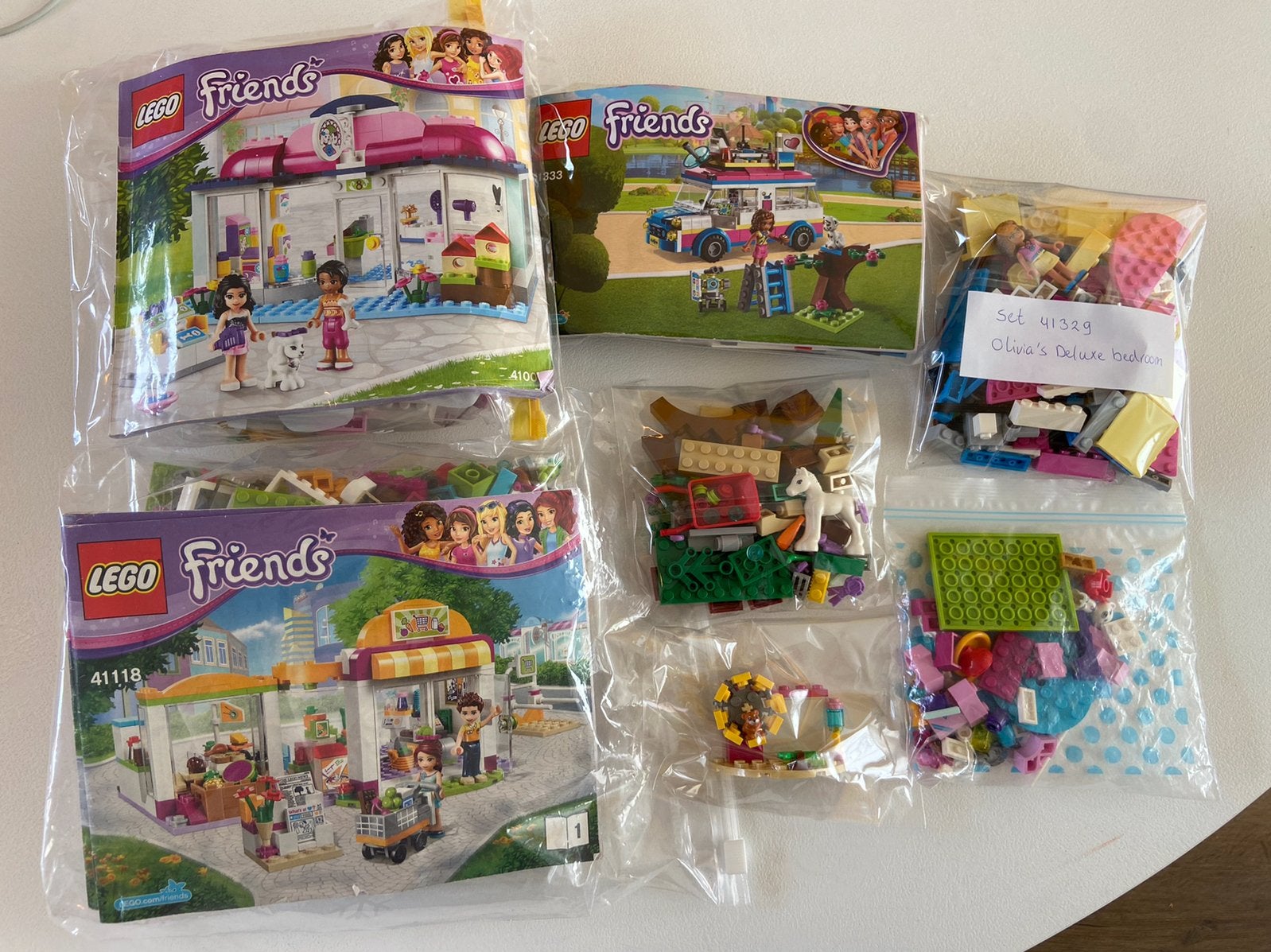 Lego friends pakket / partij 6 + 1 gratis verzameling partij, Ophalen of Verzenden, Zo goed als nieuw