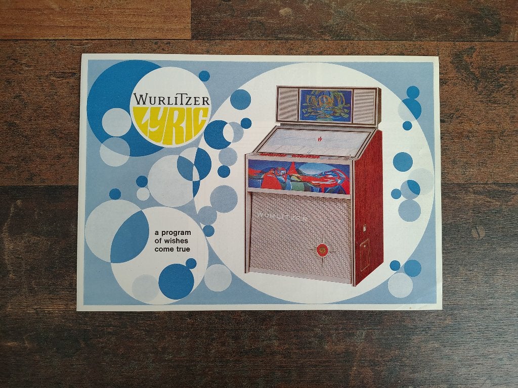 Folder: Wurlitzer Lyric (1966) jukebox, Verzamelen, Automaten | Jukeboxen, Verzenden, Gebruikt, 1950 tot 1960, Seeburg