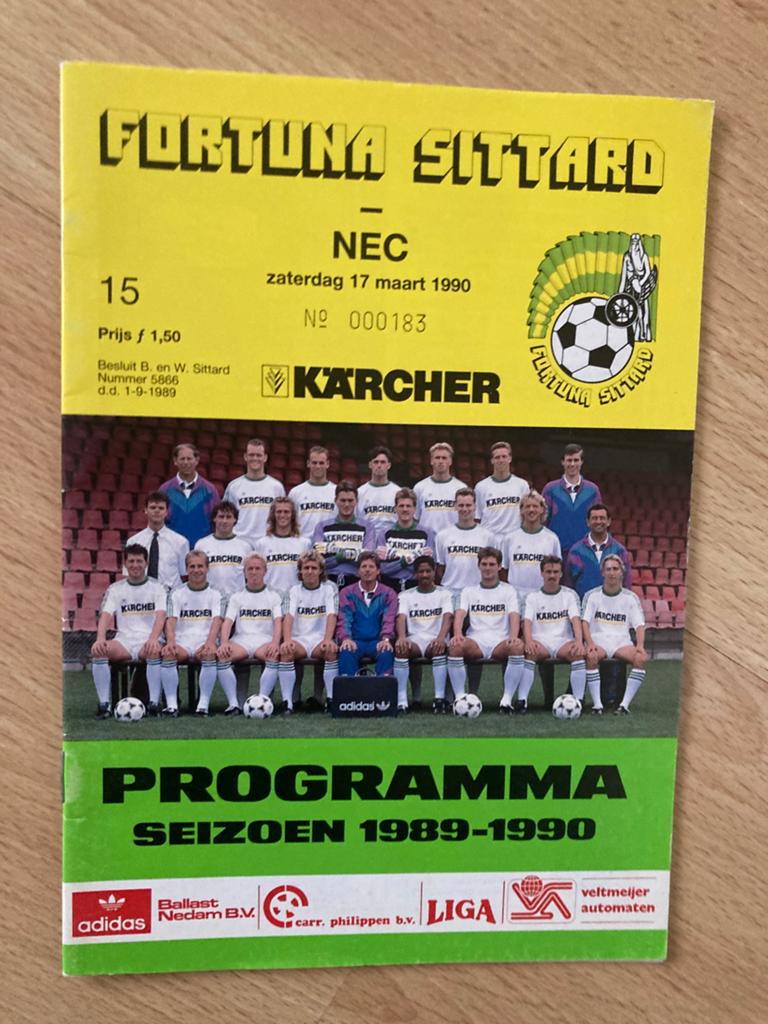 PROGRAMMABOEKJE FORTUNA SITTARD-NEC 89-90, Ophalen of Verzenden, Zo goed als nieuw, Overige binnenlandse clubs, Overige typen
