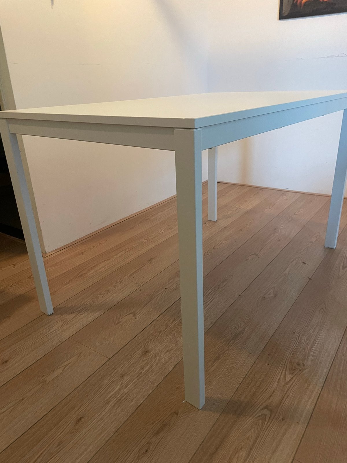 Uitschuifbare eettafel wit - extendable table - IKEA VANGSTA, Huis en Inrichting, Tafels | Eettafels, Ophalen, Gebruikt, 50 tot 100 cm