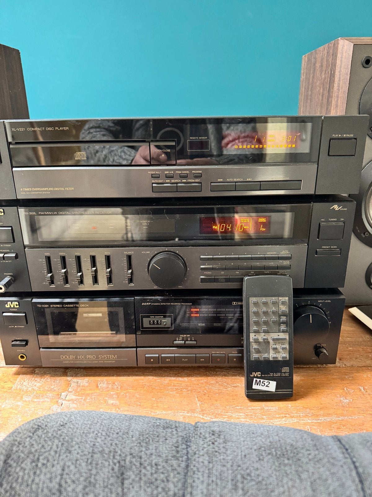 JVC Stereo Set met CD-speler, Cassettedeck en Tuner, Audio, Tv en Foto, Zo goed als nieuw, Cassettedeck, JVC, Losse componenten