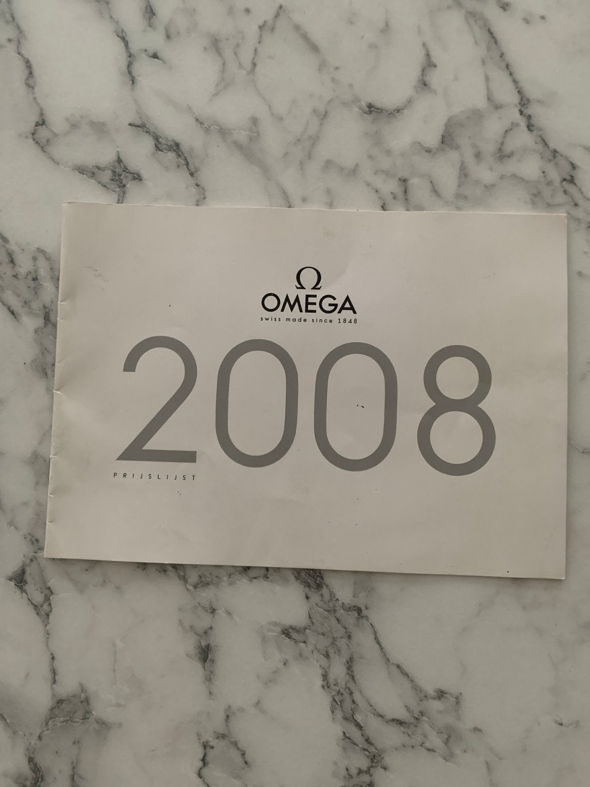Omega Prijslijst 2008 - Zeldzaam Verzamelobject, Ophalen of Verzenden, Zo goed als nieuw, Catalogus