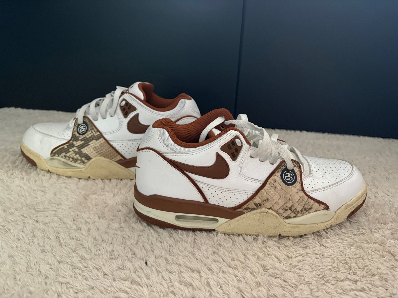 Nike Air Flight 89 x Stussy 'White/Pecan', Kleding | Dames, Schoenen, Gedragen, Sneakers of Gympen, Wit, Ophalen of Verzenden