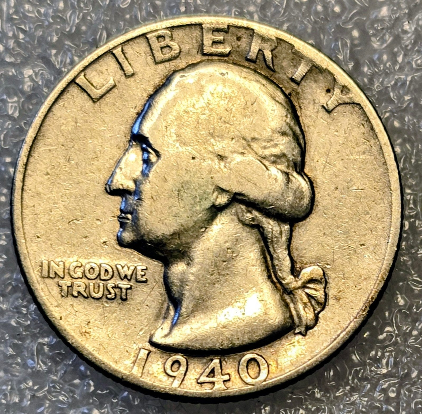 Zeldzame Amerikaanse Quarter Dollar 1940 D, Ophalen of Verzenden, Noord-Amerika, Losse munt, Zilver