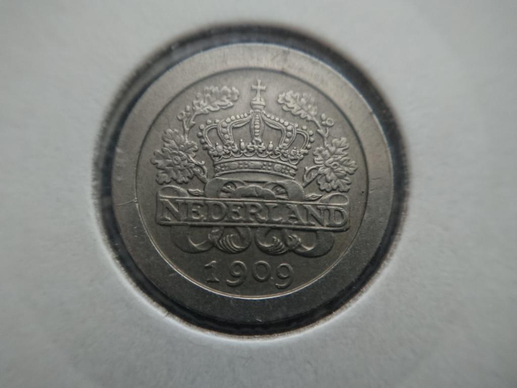 5 cent of stuiver 1909 pr-unc, Ophalen of Verzenden, Koningin Wilhelmina, 5 cent