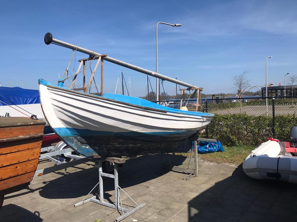 Eikenhouten/polyester sloep yanmar diesel stallingtrailer, Watersport en Boten, Sloepen, Ophalen, Gebruikt, Binnenboordmotor, Diesel