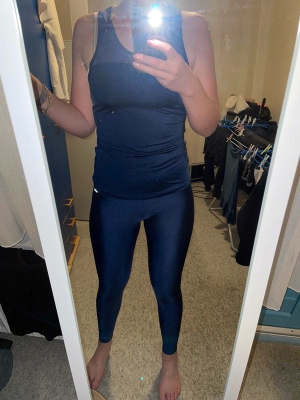 HKMX High waisted sport legging Shine On, Blauw, maat M, Maat 38/40 (M), Hunkemöller, Verzenden, Blauw