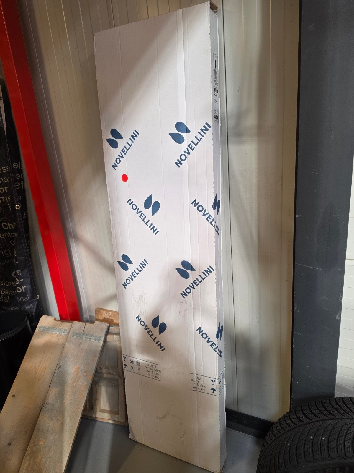 Nieuwe Novellini Giada H 50 inloopdouchewand 47-48.5cm, Ophalen, Nieuw, Glas, Douche
