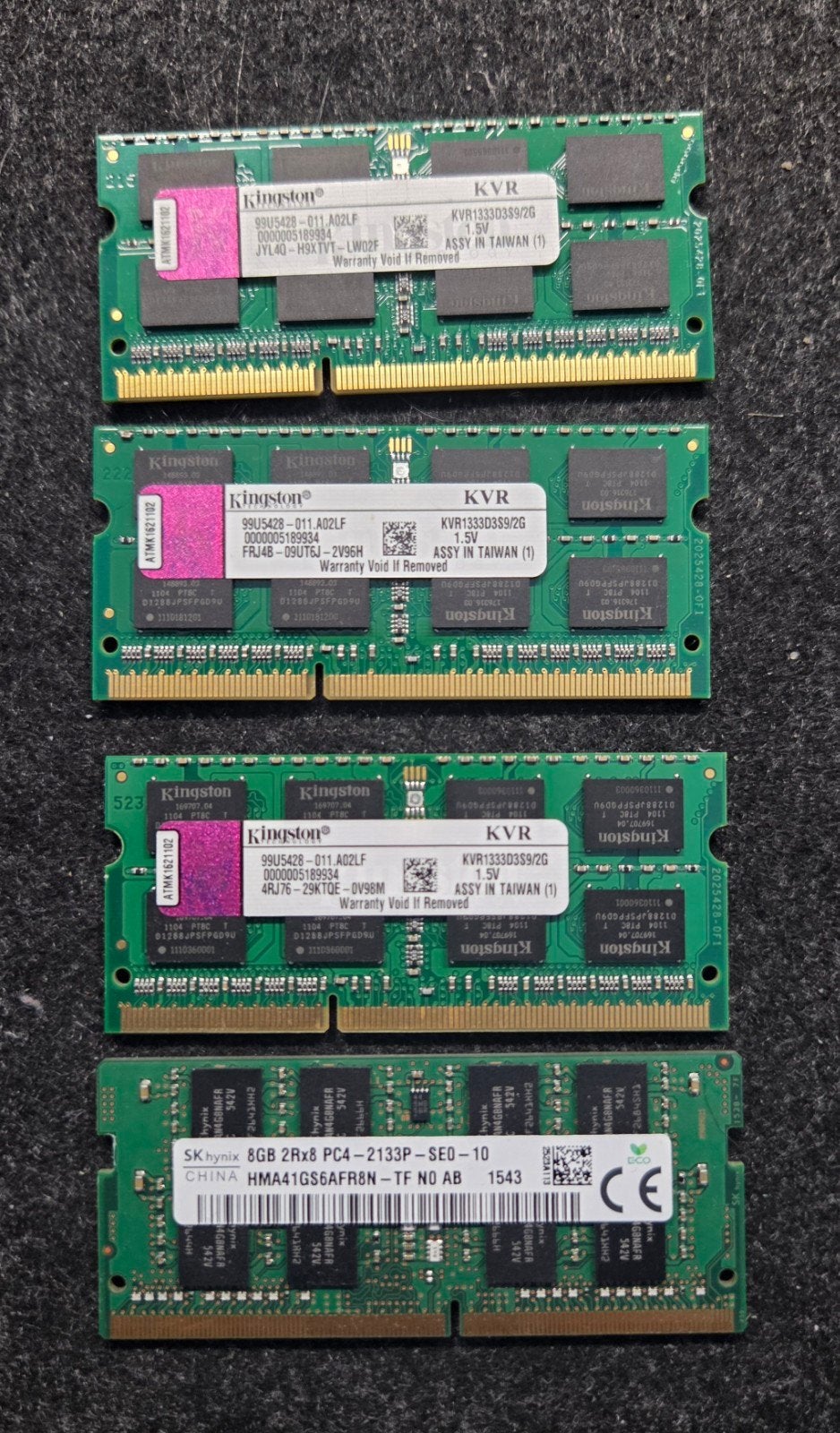 Kingston DDR3 en SK Hynix DDR4 RAM Geheugenmodules, Gebruikt, DDR4, 8 GB, Ophalen of Verzenden