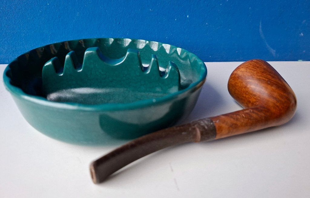 Vintage 331 GES-LINE groen melamine asbak/USA, Ophalen of Verzenden, Gebruikt, Asbak