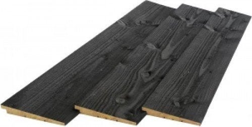 ACTIE! Mooie dikke Douglas Zweeds rabat/potdekselplank zwart, Minder dan 25 mm, Nieuw, Ophalen of Verzenden, Plank