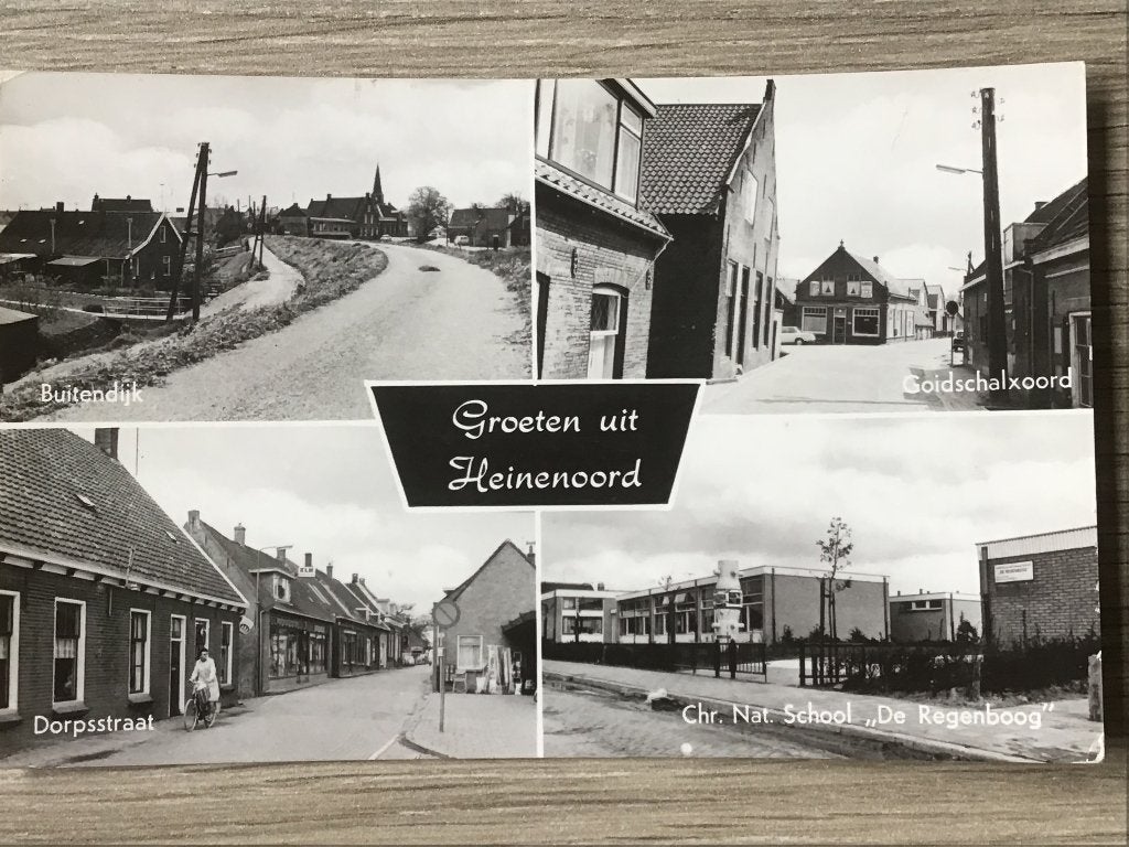 Oude ansichtkaart Groeten uit Heinenoord ca 1975-80, Verzamelen, Ophalen of Verzenden, 1960 tot 1980, Gelopen, Zuid-Holland