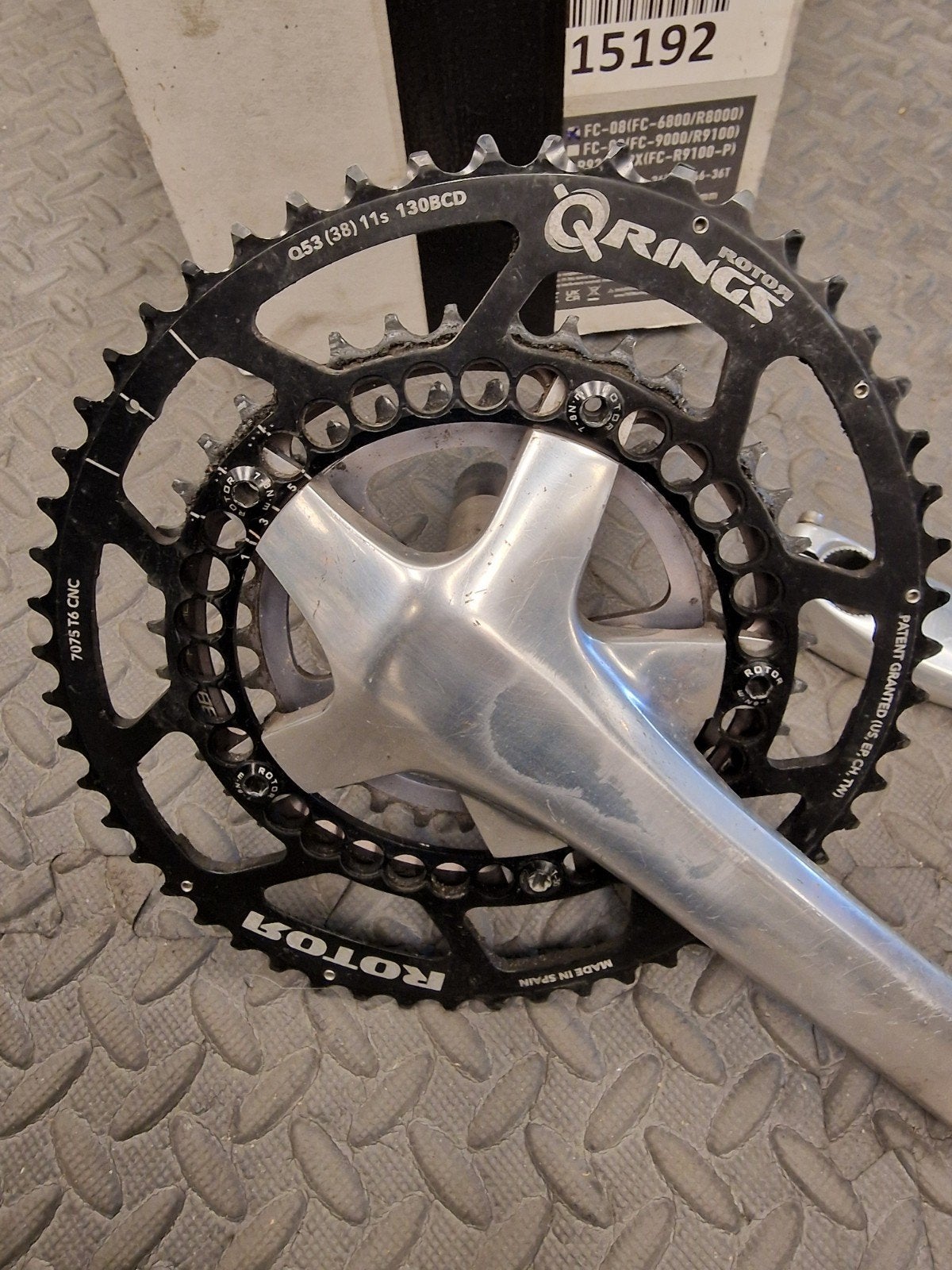 Ultegra FC-6603 Crankstel met Rotor Q-Rings Bladen, Fietsen en Brommers, Fietsonderdelen, Crankstel of Pedalen, Gebruikt, Ophalen of Verzenden