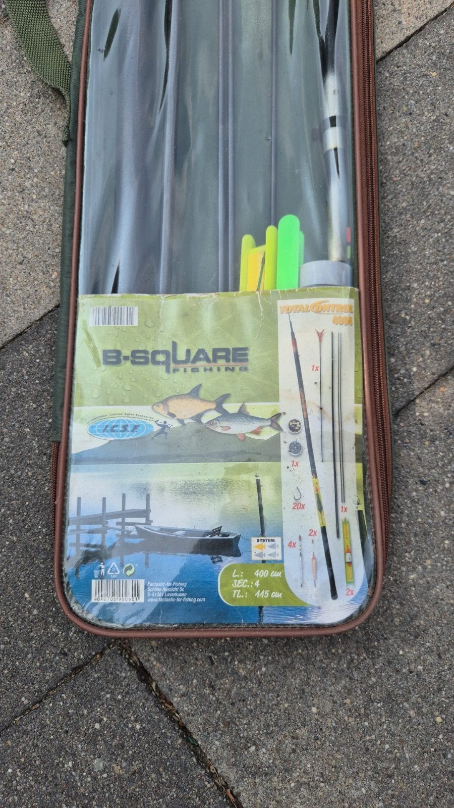 Vaste hengel B-Square Fishing met toebehoren, Ophalen