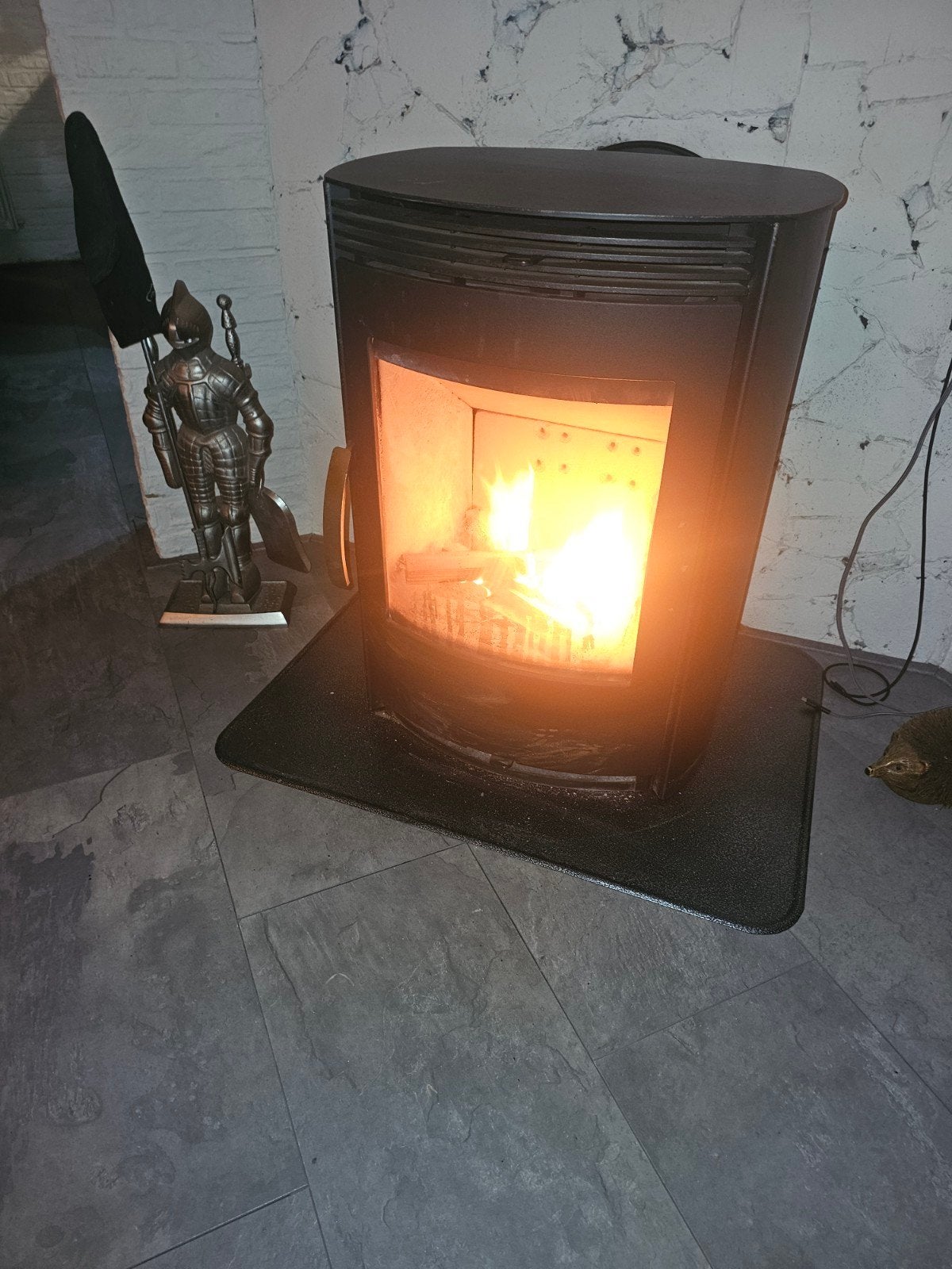 houtkachel -thermatech - Zwart, Vrijstaand, Goede Staat, Ophalen, Gebruikt, Overige brandstoffen, Houtkachel