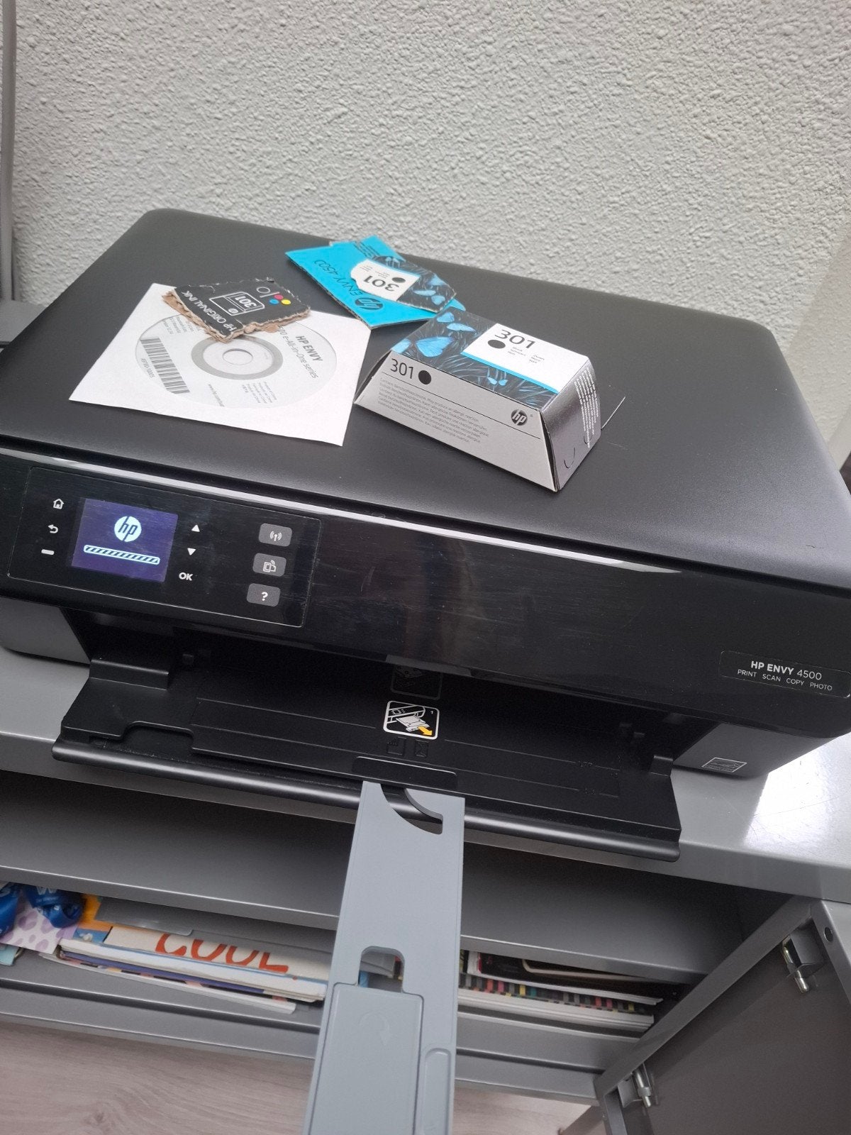 HP Envy 4500 All-in-One Printer met nieuwe cartridge, Computers en Software, Ophalen, Gebruikt, Inkjetprinter, All-in-one