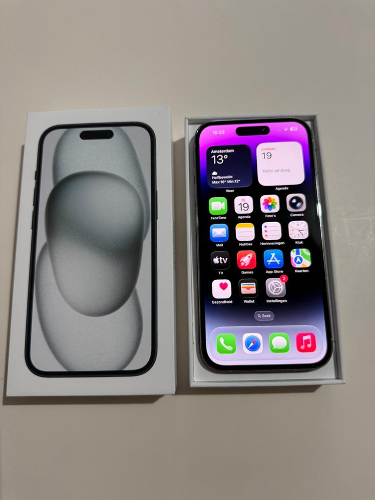 iPhone 14 Pro 128GB | Met Doos, Telecommunicatie, Mobiele telefoons | Apple iPhone, Zwart, Ophalen of Verzenden, Zonder simlock