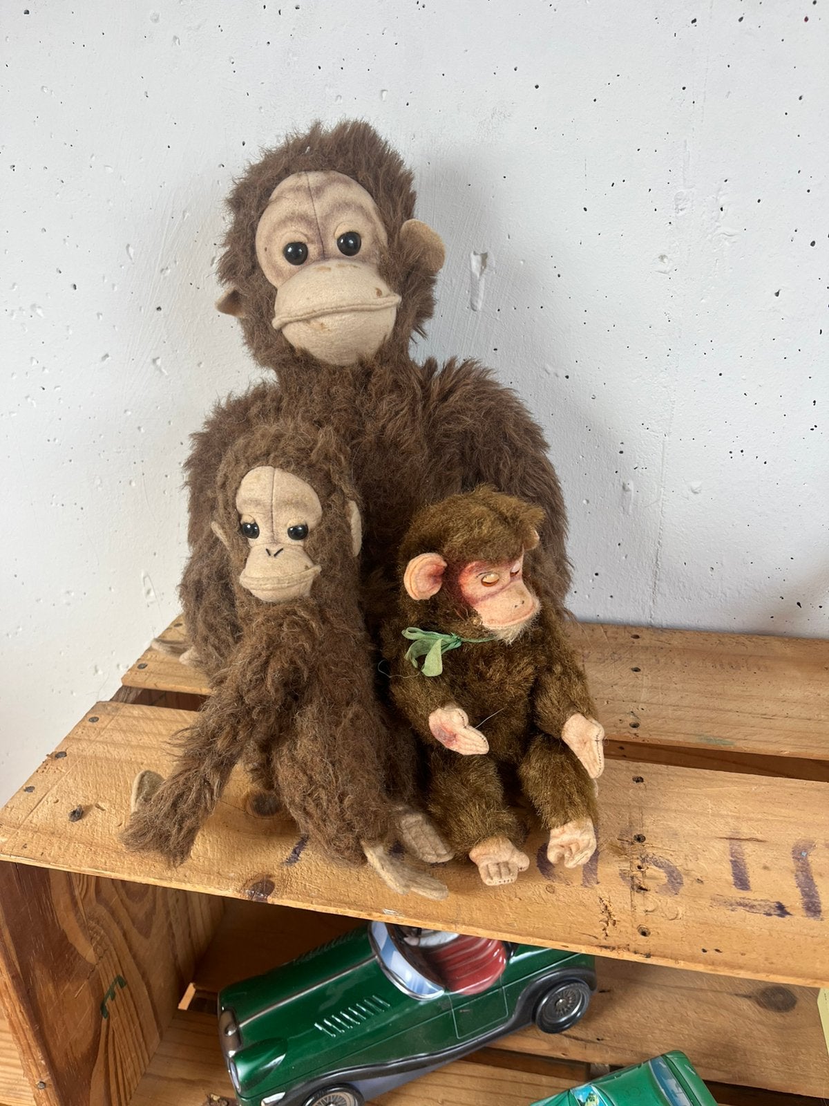 Drie apen, knuffels, Kinderen en Baby's, Speelgoed | Knuffels en Pluche, Ophalen of Verzenden, Zo goed als nieuw, Overige typen