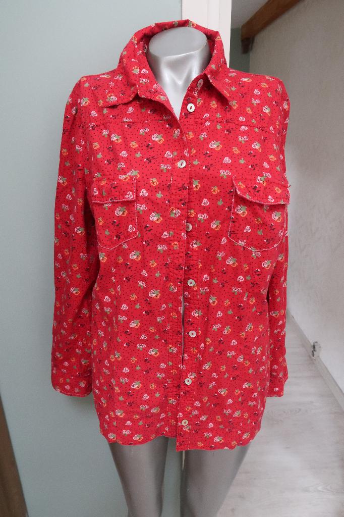 Ulla Popken mooie rode blouse L, Maat 42/44 (L), Ulla Popken, Ophalen of Verzenden, Zo goed als nieuw