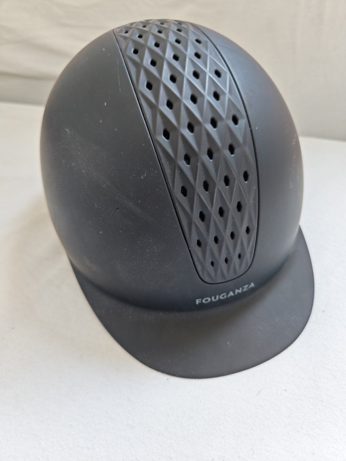 Fouganza cap/paardrij-helm zwart, Ophalen of Verzenden, Gebruikt