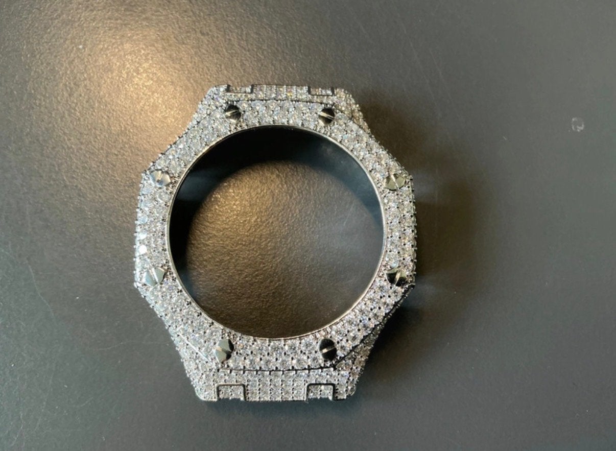 Luxe horlogekast bezet met diamanten, Overige merken, Staal, Verzenden, Polshorloge