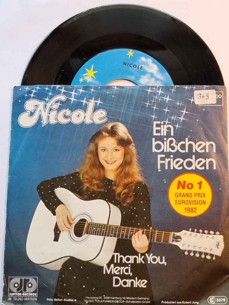 single Nicole EIN BISSCHEN FRIEDEN prachtige plaat uit 1982, 7 inch, Ophalen of Verzenden, Zo goed als nieuw, Pop