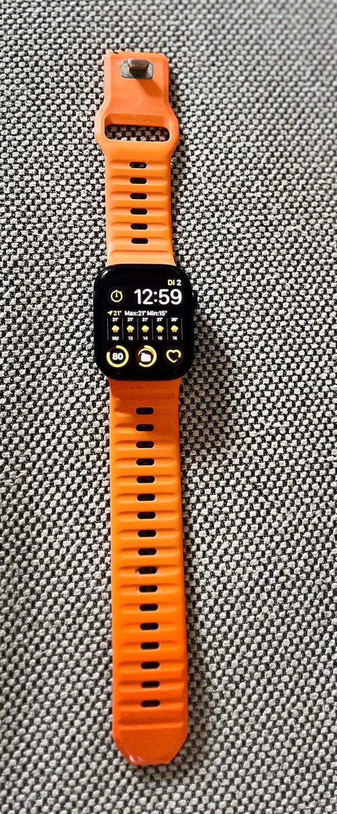Apple Watch Series 9 GPS + 4G 45mm – Midnight – Nieuwstaat, Sieraden, Tassen en Uiterlijk, Smartwatches, Zwart, IOS, Ophalen of Verzenden