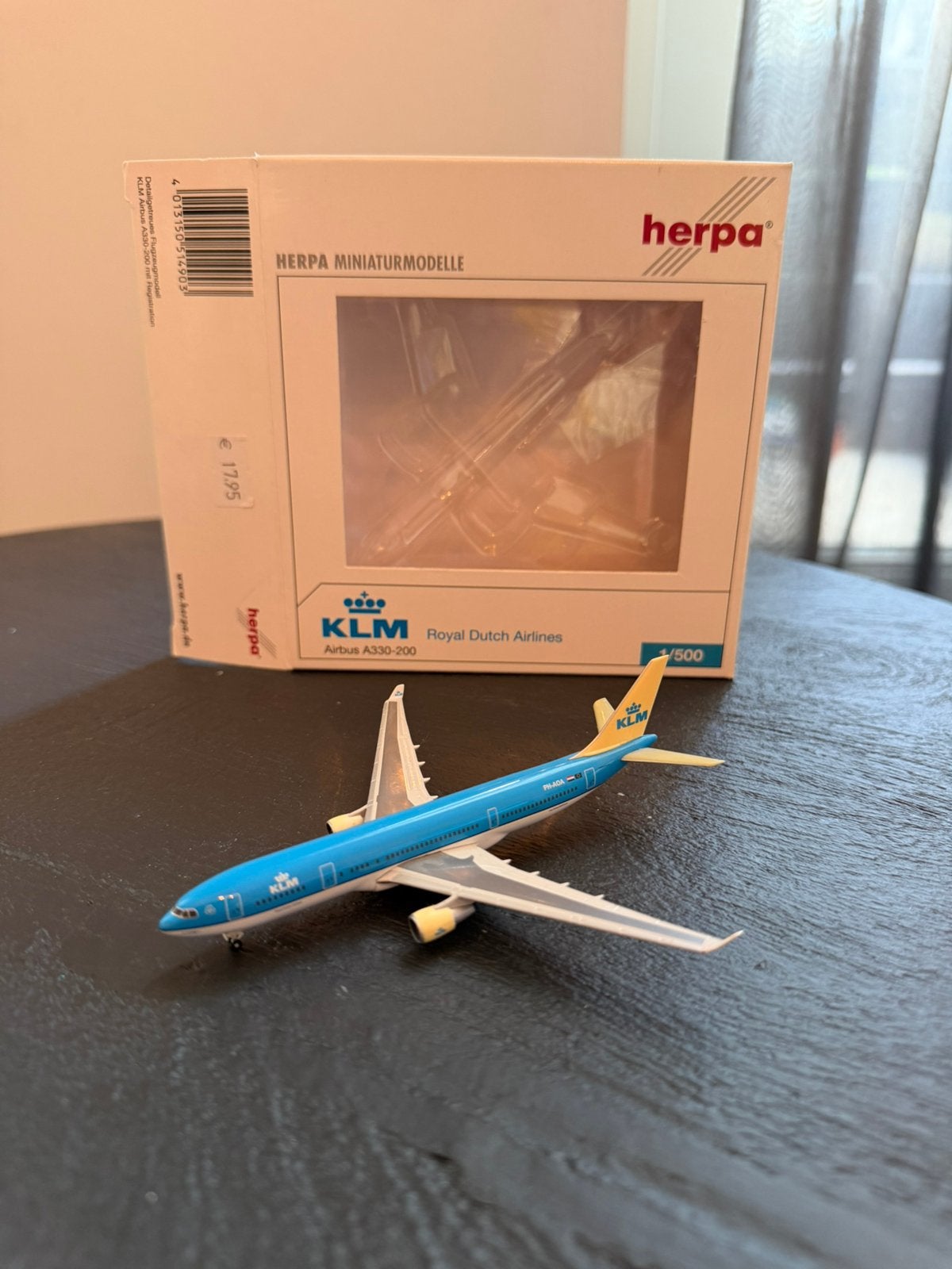 Herpa Wings 1:500 KLM Airbus A330-200 (PH-AOA), Verzamelen, Ophalen of Verzenden, Zo goed als nieuw, Schaalmodel