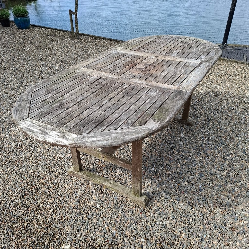 teakhout tuintafel uitschuifbaar, Tuin en Terras, Ophalen, Gebruikt, Rechthoekig, Teakhout