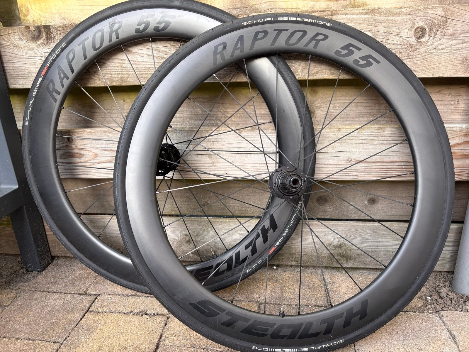 Stealth Raptor 55 Carbon Wielset met Schwalbe One Banden, Wiel, Ophalen of Verzenden, Zo goed als nieuw, Racefiets