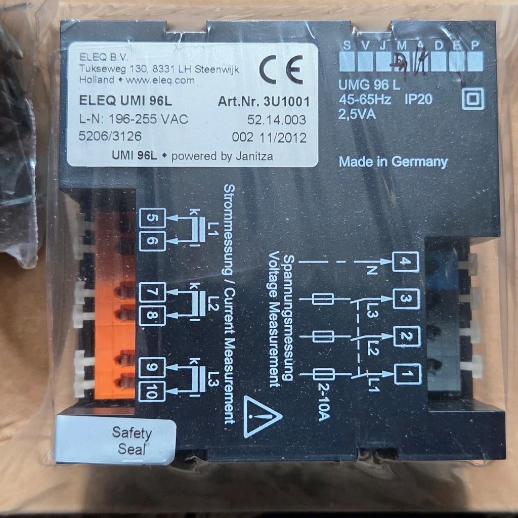 ELEQ UMI 96 Multifunctionele paneelmeter | 3U1001, Ophalen of Verzenden, Nieuw