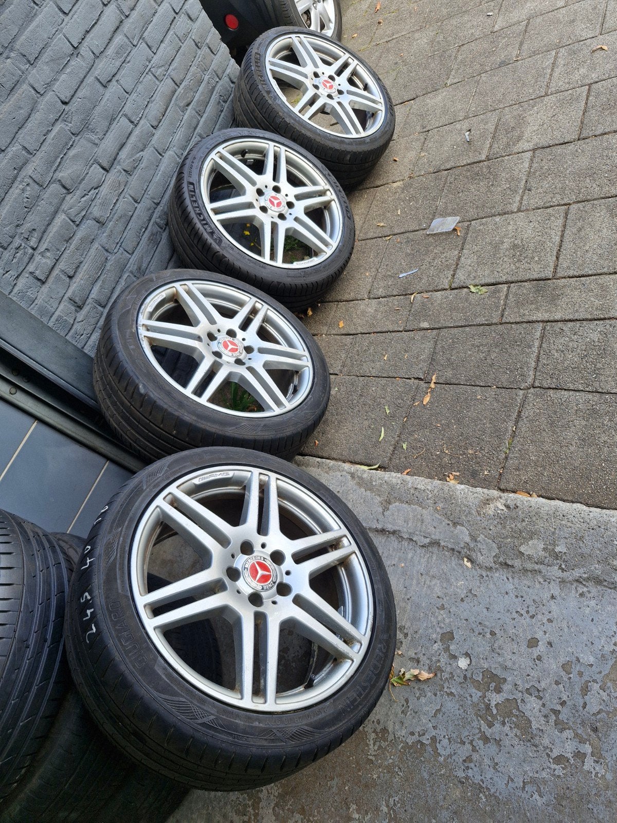 18 inch breedset originele mercedes AMG velgen met Michelin, Auto-onderdelen, Banden en Velgen, 18 inch, Gebruikt, Banden en Velgen