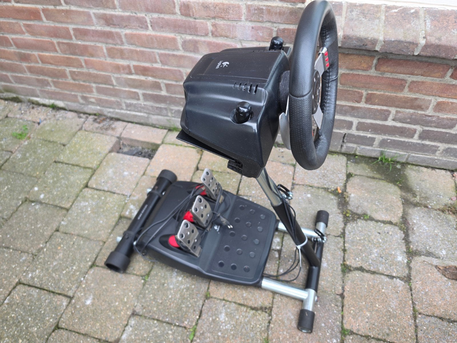 Wheel Stand Pro met Logitech G27 racestuur en pedalen, Spelcomputers en Games, Racestuur, Gebruikt, Force feedback, Ophalen of Verzenden