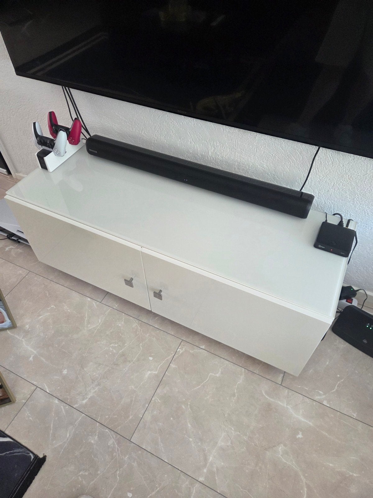 Tv kast hoogglans wit, Ophalen, Zo goed als nieuw, 25 tot 50 cm, Minder dan 100 cm