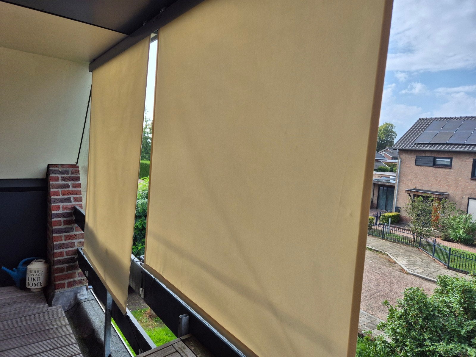 2 X Sol Royal Balkon Zijwand Privacy Scherm - Crème, Ophalen, Zo goed als nieuw