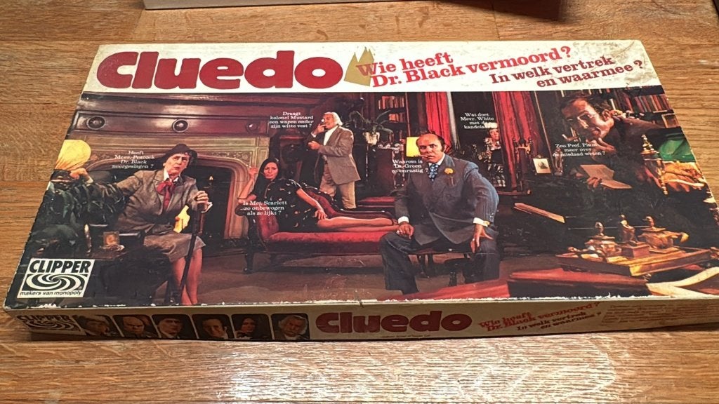 Vintage Cluedo Clipper – Compleet – Klassiek moordspel, Een of twee spelers, Ophalen of Verzenden, Gebruikt, Clipper