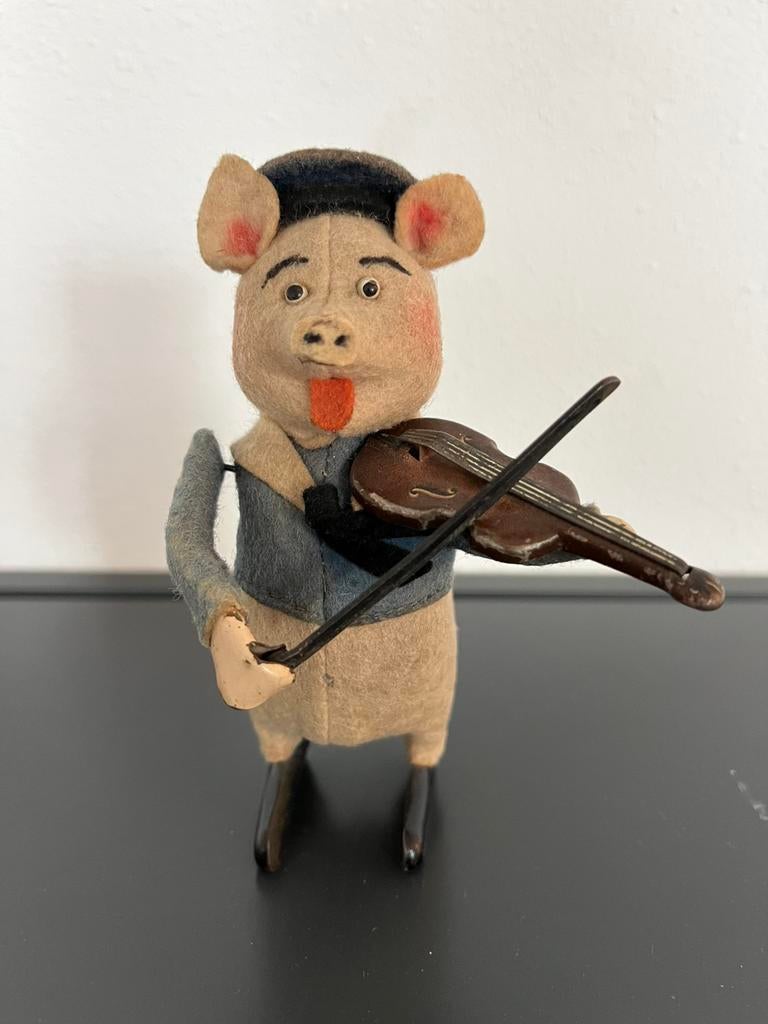 Schuco varken met viool, Ophalen of Verzenden