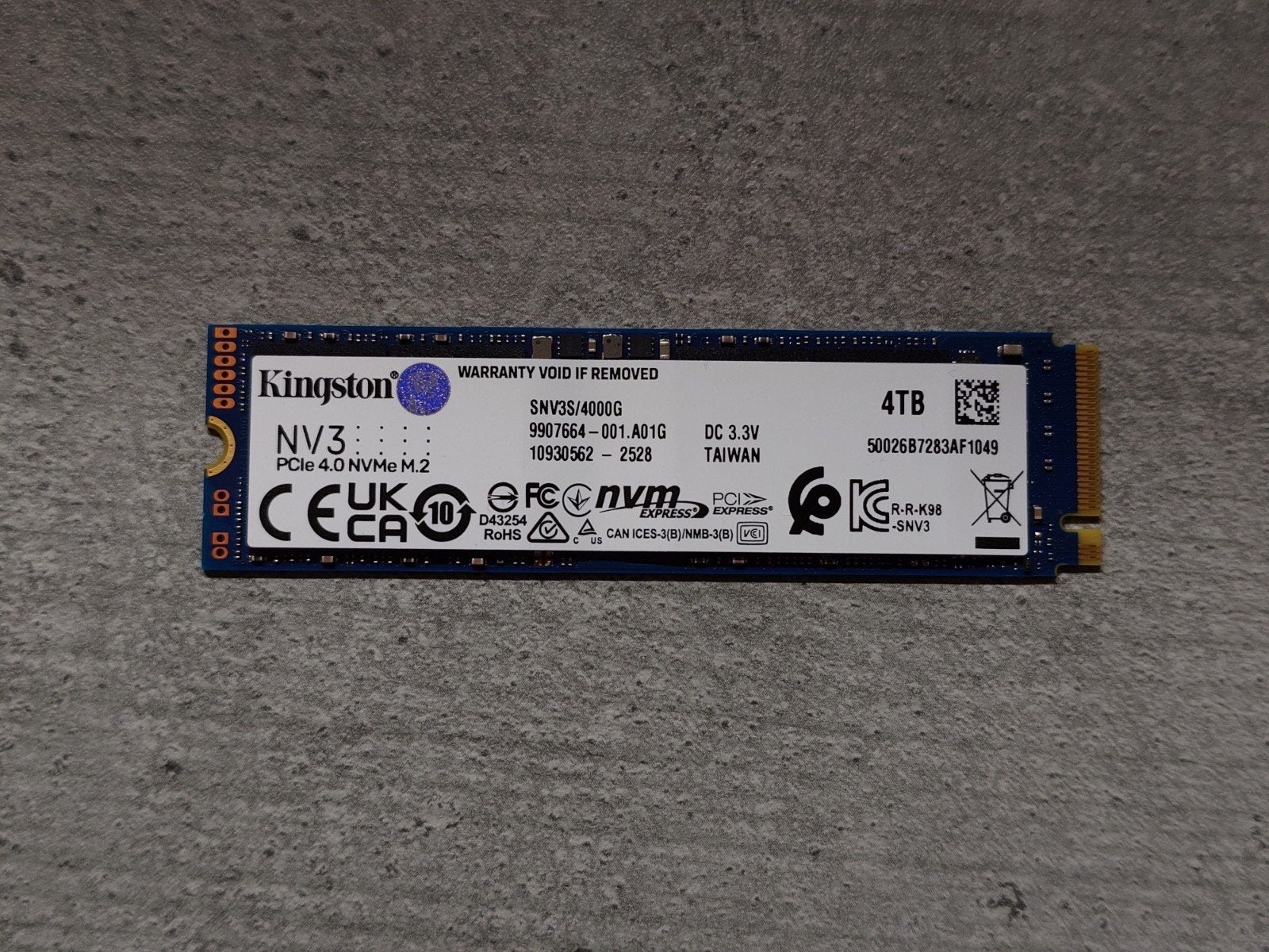 Kingston NV3 NVMe | 4TB | 100% health, Ophalen, Intern, Kingston, SSD