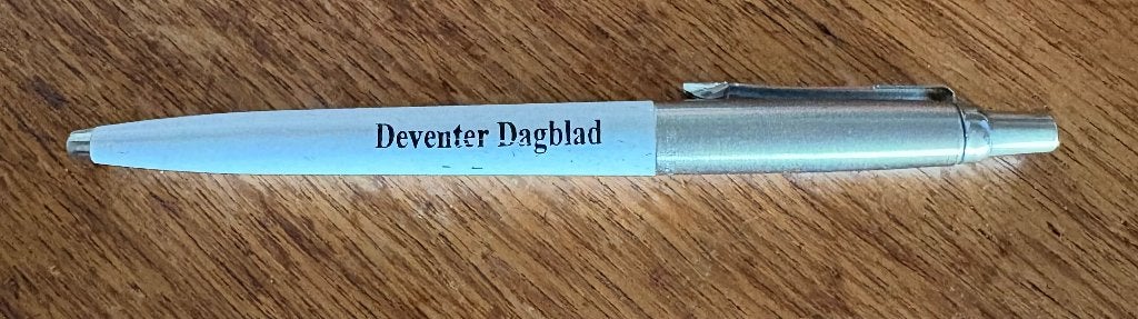 Parker pen met logo Deventer Dagblad , Ophalen of Verzenden, Gebruikt, Balpen, Parker