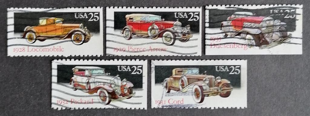 AMERIKA / USA - klassieke auto's 1988, Verzenden, Gestempeld, Noord-Amerika