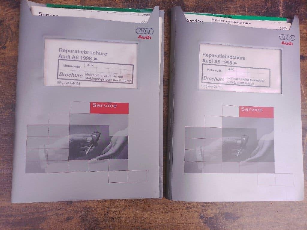 Audi A6 C5 dealer werkplaatsboeken 2.7 V6 Turbo motor  AJK, Ophalen of Verzenden, Gelezen, Audi