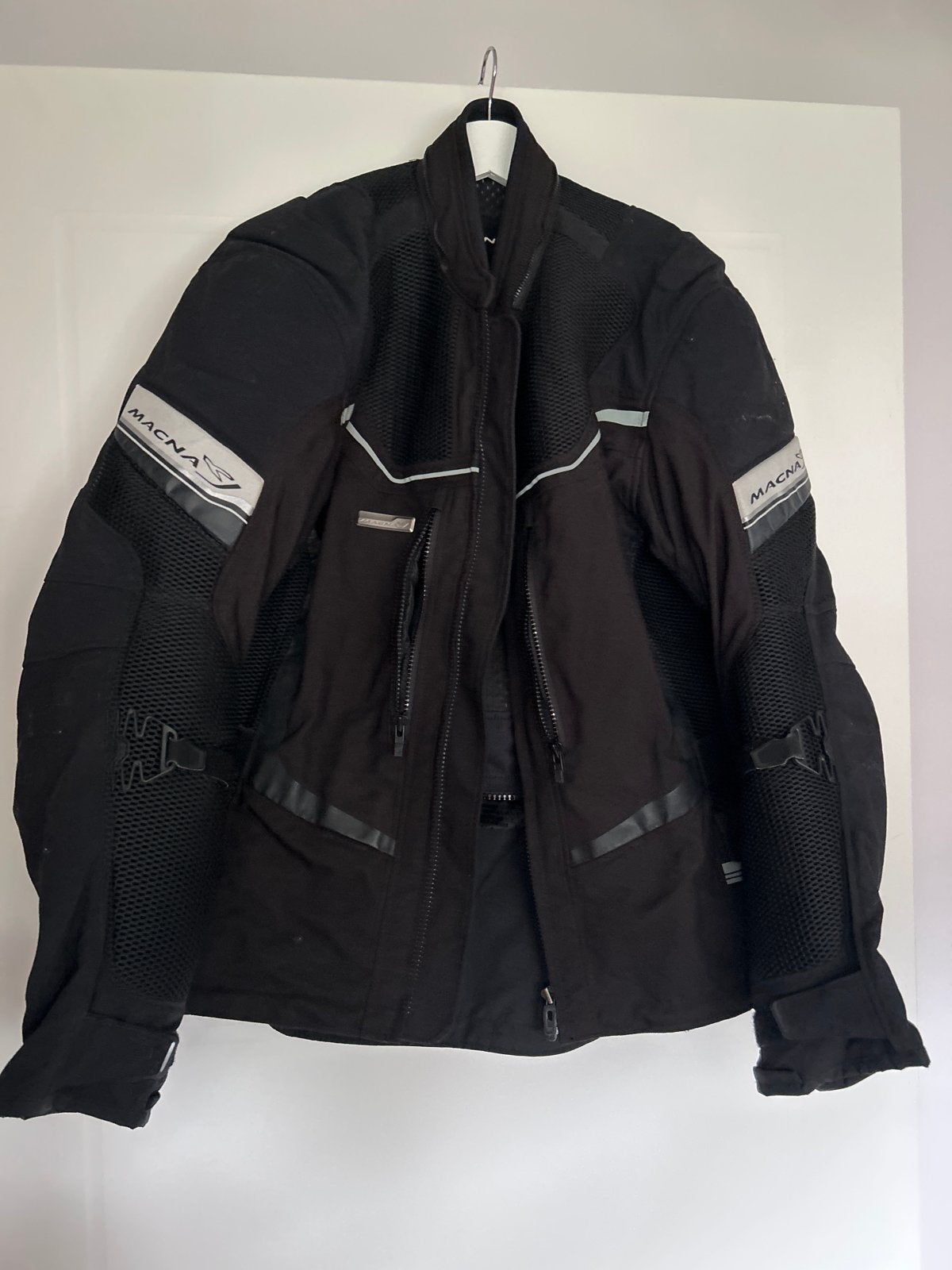Macna textiel motorjas - Weinig gebruikt, met bescherming, Motoren, Ophalen of Verzenden, Tweedehands, Heren, Jas | textiel